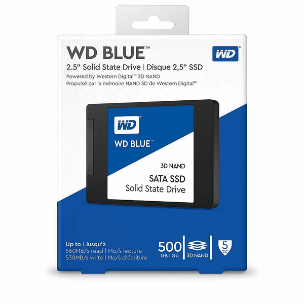 WD Blue 3D NAND 2,5" SATA SSD 500 Go