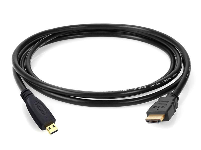Reekin HDMI-Micro HDMI Câble - 2,0 Mètres (High Speed with Ethernet)