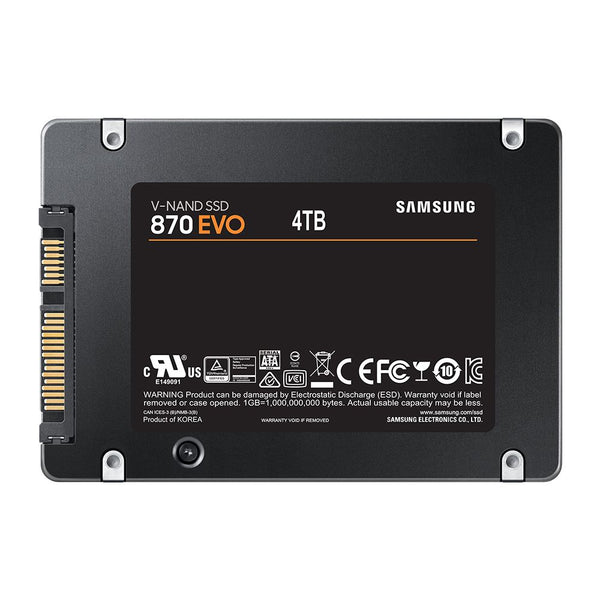 SSD SAMSUNG Serie 870 EVO 2,5 pouce 4TO S-ATA-6.0Gbps MZ-77E4T0B/EU