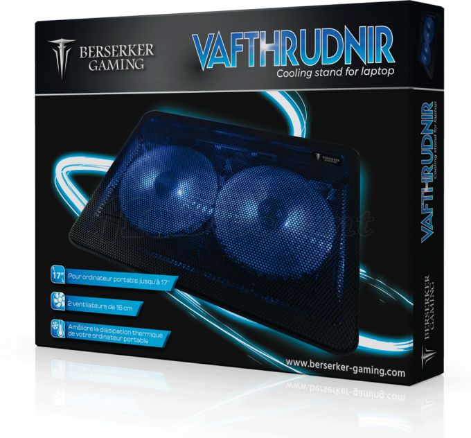 Support ventilé Berserker Gaming Vafthrudnir 17"max (Noir)