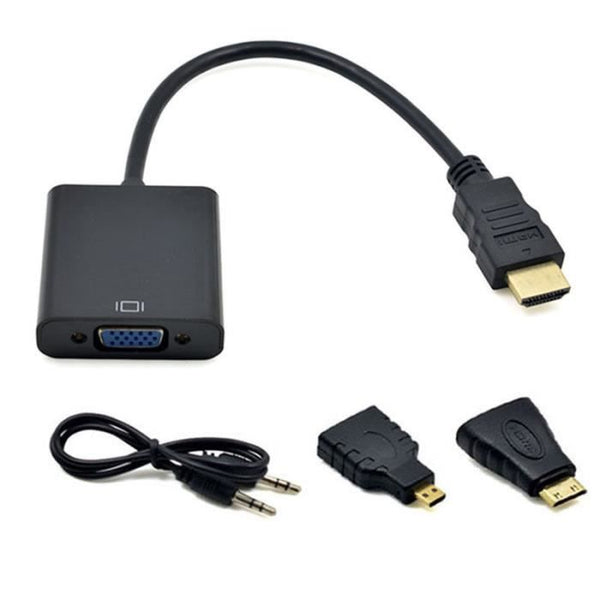HDMI Vers VGA Adaptateur Connecteur Câble Audio